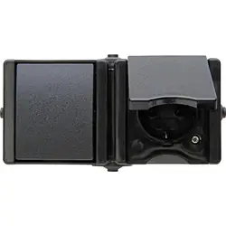 Direct Verzonden Kopp ProAQA combinatie WCD/wissel RA opbouw spatwaterdicht Zwart IP44 horizontaal