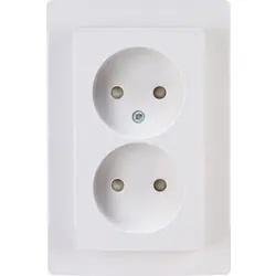 Kopp Paris wandcontactdoos dubbel inbouw Artic wit Favoriet