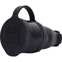 Power Contrastekker rubber randaarde zwart IP54 Snelle Levering