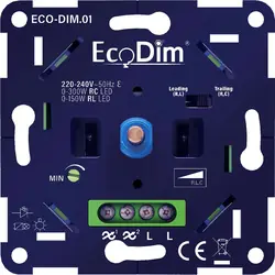 Direct Beschikbaar Eco-Dim.01 Led dimmer universeel 0-300W (RC) / 0-150W (RL)