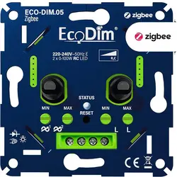 Eco-Dim.05 Zigbee led dimmer duo 2x 0-100W (RC) Express Levering