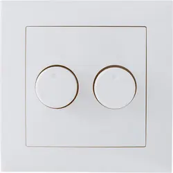 Korting Eco-Dim Duo dimmerknop Wit (RAL 9010)