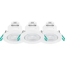 Sylvania sylspot 3-pack Verticaal kantelbaar IP44 Wit Op = Op