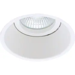 Aanbieding Inbouwspot rond vast verdiept IP20 GU10 Wit