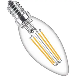 Populair Philips LED lamp kaars transparant E14 3.4W 2200K-2700K Dimbaar