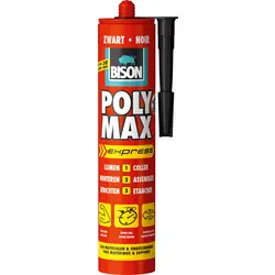 Bison Poly Max Express lijmkit Zwart 425gr Direct Verzonden