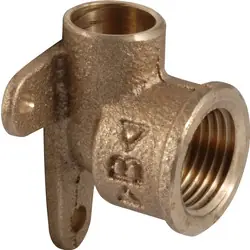Conex soldeer muurplaat brons 1/2"x12mm kort Alleen Vandaag