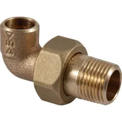 Conex soldeer kniekoppeling conisch 3-delig brons 3/8"x12mm Tijdelijk Beschikbaar