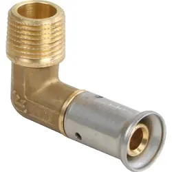 Beperkte Voorraad Henco pers puntstuk haaks 90° messing 3/8"x16mm