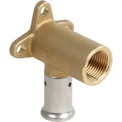 Henco pers muurplaat messing 1/2"x16mm lang Express Levering