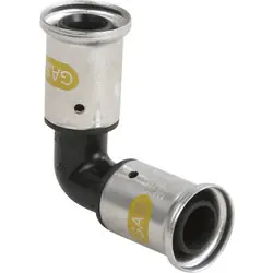 Henco gas pers kniekoppeling 90° 20mm Weekendaanbieding