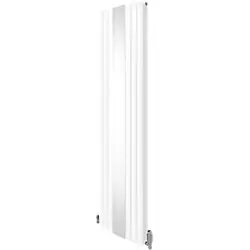 Ovale spiegelradiator met kleppen Wit 1800x500mm Goedkoop