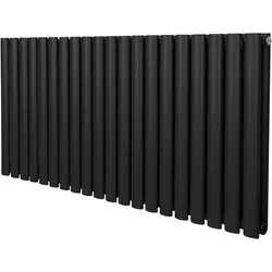 Ovale Kolomradiator Zwart 600x1200mm Gereduceerde Prijs