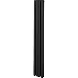 Ovale Kolomradiator Zwart 1800x240mm Lage Kosten