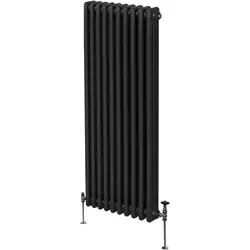 Flitsaanbieding Traditionele 3-kolomsradiator Zwart 1800x472mm