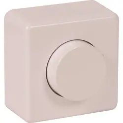 Draai dimmer opbouw 40-200W Glanzend wit Finale Uitverkoop