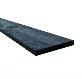 Betrouwbaar Douglas fijnbezaagde potdekselplank 2,2x20x500cm, Zwart gespoten.