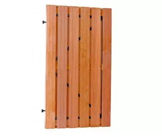 Koop Online Hardhouten plankendeur recht verticaal op zwart verstelbaar stalen frame 100x180cm