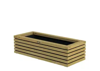 Bloembak Elan Excellent, 120x50x30cm, groen geïmpregneerd. Rechtstreeks Van De Fabrikant