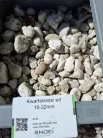 Favoriet Kwartskiezel wit 16-32 mm in bigbag 1500kg (ca. 1m³) (incl. brandstoftoeslag)