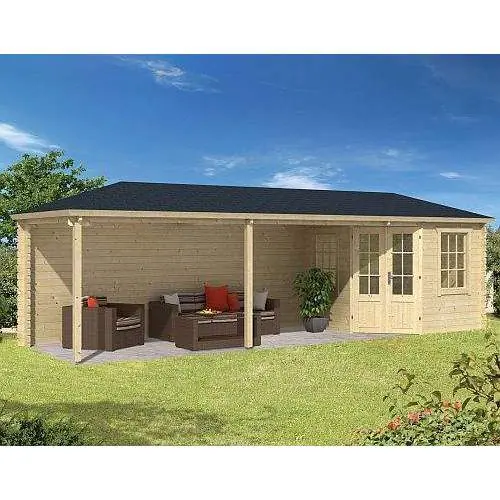 Merkproduct Blokhut Gretel 250 + 540 x 250 cm