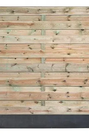 Fabrieksprijs Hout-betonschutting antraciet i.c.m. grenen 15-planks tuinscherm