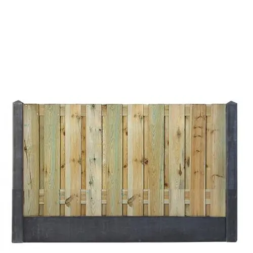Hout-betonschutting antraciet i.c.m. grenen 90x180 cm 21-planks tuinscherm Nieuw