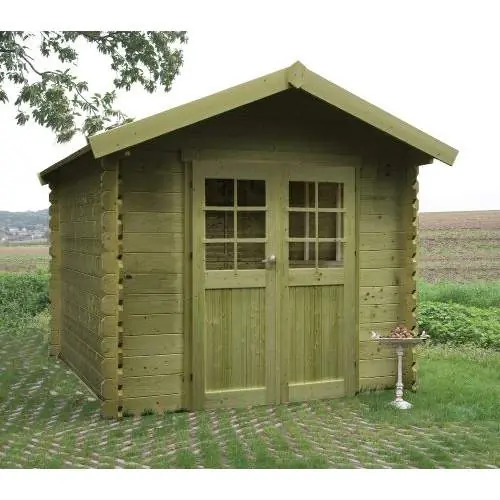Bestel Nu Blokhut Solid Nimes 238 x 238 cm geïmpregneerd