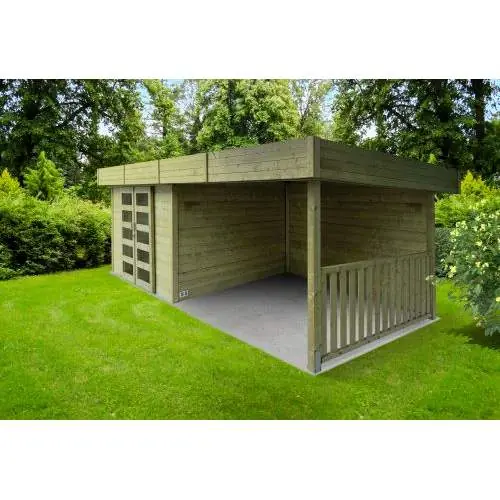 Blokhut Solid Arhus 333 + 333 x 245 cm geïmpregneerd Seizoensaanbieding