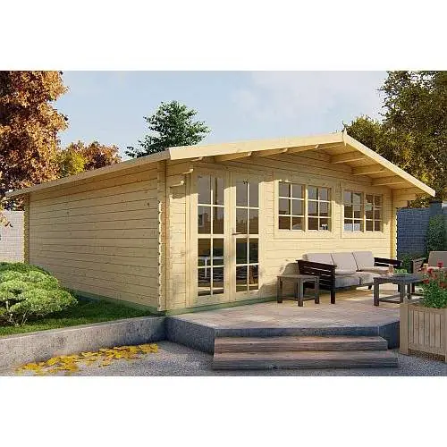 Blokhut Helle 600 x 600 + 75 cm Superprijs