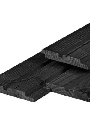 Actieprijs Douglas wand dubbel profiel zwart gespoten type B verticaal 200 tm 250 x 224 cm