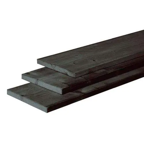 Favoriet Douglas fijnbezaagde plank zwart gedompeld 2,2 x 20 cm