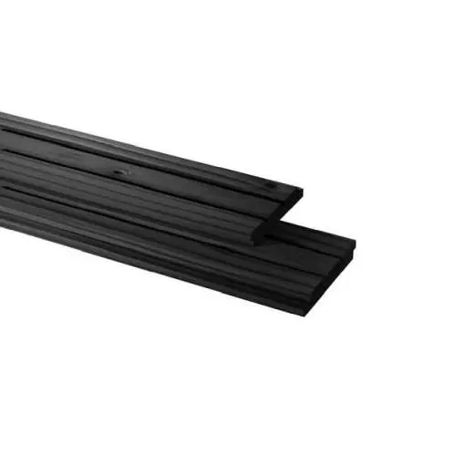 Gereduceerde Prijs Gevelbekleding triple profiel vuren zwart gedompeld 2,2 x 14 cm