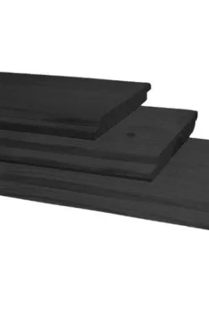 Weekendaanbieding VU Halfhouts Rabat 1,8 x 19,5 cm zwart gedompeld