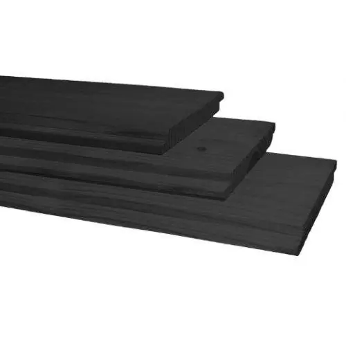 Weekendaanbieding VU Halfhouts Rabat 1,8 x 19,5 cm zwart gedompeld