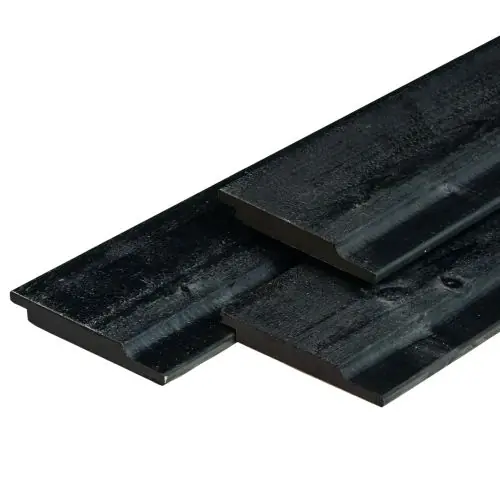 Speciale Aanbieding Gevelbekleding halfhouts rabat vuren zwart gespoten 1,8 x 14,5 cm