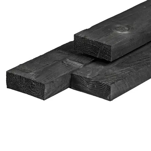 Koop Vandaag Regel douglas ongeschaafd zwart geïmpregneerd 6,3 x 17,5 cm