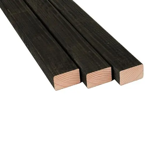 Beste Prijs Douglas geschaafde regel zwart gespoten 4,5 x 7 cm