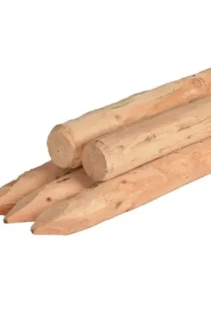 Betaalbaar Ronde paal vuren onbehandeld geschild kop Ø12 cm