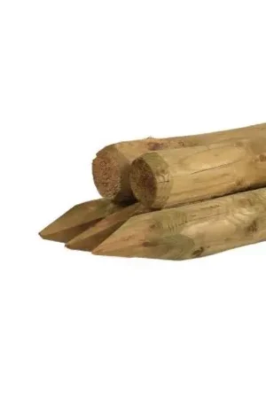 Exclusieve Aanbieding Ronde paal vuren groen geïmpregneerd geschild kop Ø11 cm