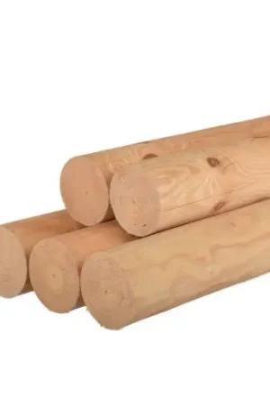 Laatste Kans Ronde paal vuren onbehandeld gefreesd kop Ø10 cm