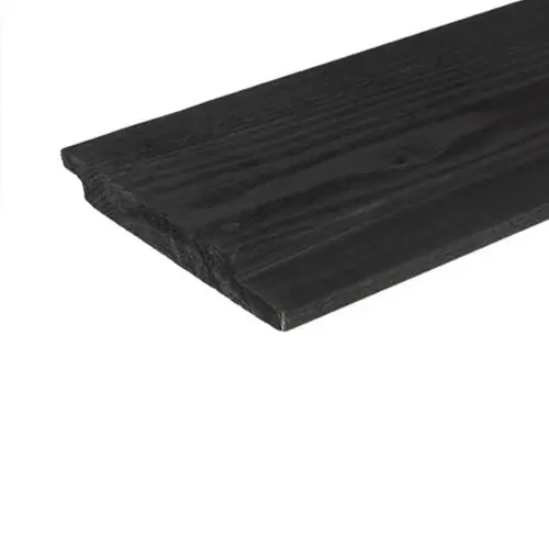 Uitverkoop Channelsiding gevelbekleding thermogarant zwart gespoten 1,8 x 14,2 cm