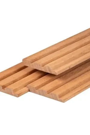 Merkproduct Gevelbekleding triple profiel bangkirai geschaafd 2,2 x 14,5 x 335 cm