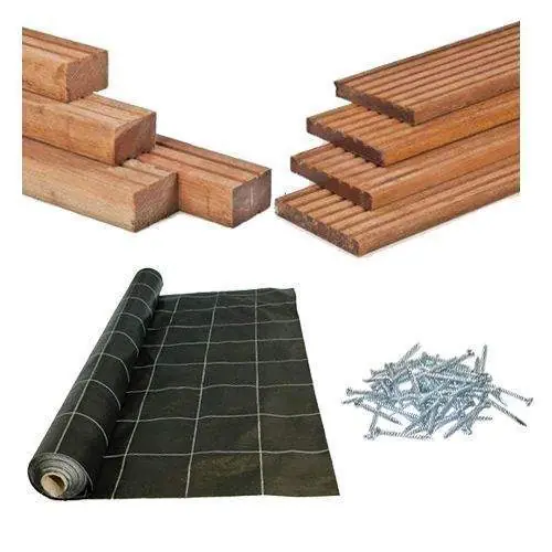 Nieuw Vlonder totaalpakket hardhout 21 mm hardhouten regels