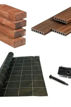 Goedkoop Vlonder totaalpakket composiet semi-massief