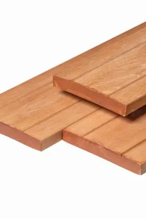 Beperkte Voorraad Hardhouten vlonderplank Bankirai glad 2,8 x 19 x 275 cm