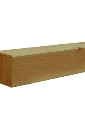 Actieprijs Tuinpaal douglas geschaafd duplo verlijmd 14,0 x 14,0 x 400 cm groen geïmpregneerd