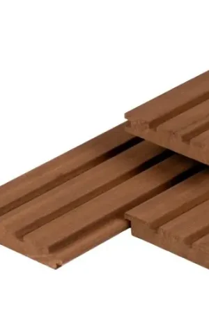 Ayous hardhout triple profiel thermisch gemodificieerd geschaafd 2,1 x 14,5 x 365 cm Dagaanbieding