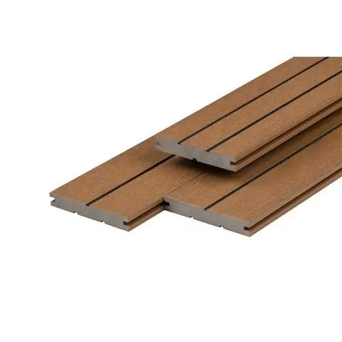 Hoge Kwaliteit PuraDock composiet massief vlonderplank teak 2,2 x 14,6 x 290 cm