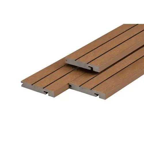 Voordeelprijs PuraDock composiet vlonderplank eindprofiel teak 2,2 x 14,6 x 290 cm